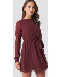NA-KD Chiffon Dress - Rot