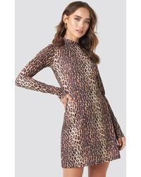 NA-KD Statement By Influencers Sara Sieppi Mini Dress - Braun