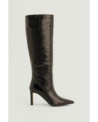 NA-KD Black Pointy Loose Shaft Boots
