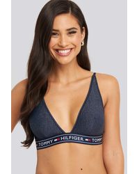 Tommy Hilfiger Authentic Triangle Bra - Blauw