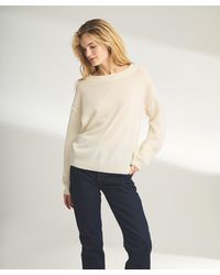 NAADAM - Lightweight Reversible Cashmere Wide Neck Sweater - Lyst