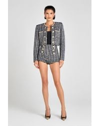 Nadine Merabi - Eve Check Micro Shorts - Lyst