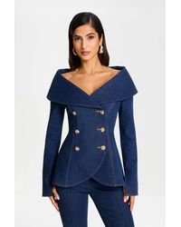 TOP - Nadine Merabi Jordan Denim - Lyst