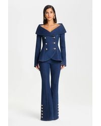 TROUSER - Nadine Merabi Kendra Dark Denim S - Lyst