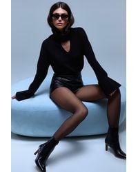 TOP - Nadine Merabi Amber Knit Bodysuit - Lyst