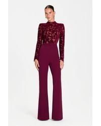 Jumpsuit - Nadine Merabi Eleanor Burgundy - Lyst