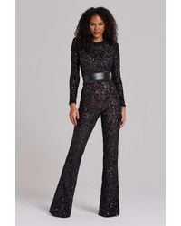 Nadine Merabi - Bella Dark Nude Jumpsuit - Lyst