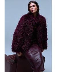 Jacket - Nadine Merabi Kara Burgundy - Lyst
