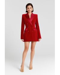 Nadine Merabi - Monica Velvet Blazer Dress - Lyst