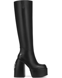 Leather Knee-high boots for Women | Lyst