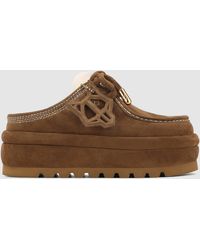 Naked Wolfe - Suede Slip-On Shearling Shoes - Lyst