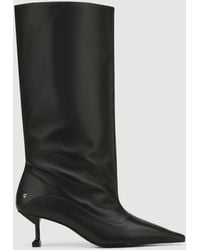 Naked Wolfe - Pointed Toe Leather Mid-Calf Boots - Lyst