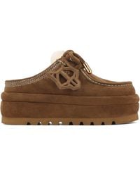 Naked Wolfe - Suede Slip-On Shearling Shoes - Lyst
