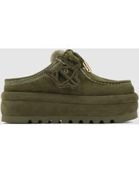 Naked Wolfe - Suede Shearling Slip-On Mule Shoes - Lyst