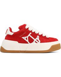 Naked Wolfe Fighter Panelled Nylon And Suede Trainers in