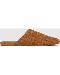 Naked Wolfe - The Reaper Mule Tan Woven Suede - Lyst