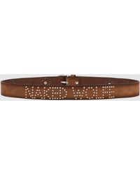 Naked Wolfe - Western Belt Tobacco Suede - Lyst