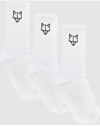 Naked Wolfe - Egyptian Cotton Embroidered Logo Socks - Lyst