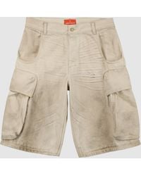 Naked Wolfe - Denim Cargo Shorts Vintage Natural - Lyst