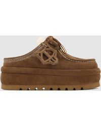 Naked Wolfe - Suede Slip-On Shearling Shoes - Lyst