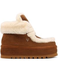 Naked Wolfe - Shearling-Lined Suede Lace-Up Boots - Lyst