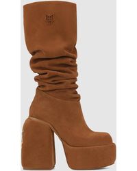 Naked Wolfe - Space Suede Scrunch Mid-Calf Boots - Lyst