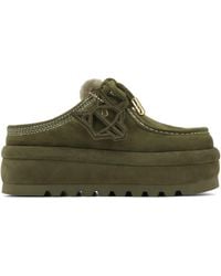 Naked Wolfe - Suede Shearling Slip-On Mule Shoes - Lyst