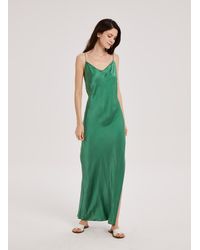 Nap Soft Silk Slip Dress - Green