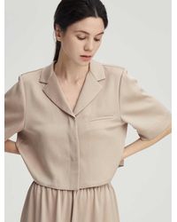 Nap - Button Down Cropped Shirt - Lyst