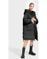Nap Oversized Hooded Puffer Coat - Black