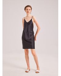Nap - Loose-fit Strap Silk-satin Mini Dress - Lyst