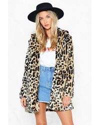 Nasty Gal "grrrl Power Faux Fur Leopard Coat" - Brown