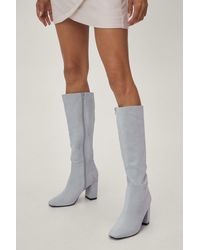 suede boots women's knee high
