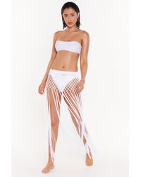 Nasty Gal Sun Of A Beach Crochet Cover-up Skirt - White