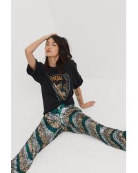 Nasty Gal Wave Print Sequin Fit And Flares - Multicolor