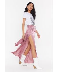 Topshop Asymmetric Drape Skirt In Navy Blue Blue Lyst