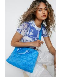 Nasty Gal Quilted And Padded Day Bag - Blue