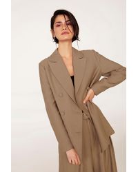 Nasty Gal Blazer Oversize À Revers Crantés Boy Bye - Multicolore