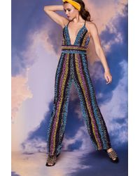 Nasty Gal Studio Naomi Beaded Jumpsuit - Purple