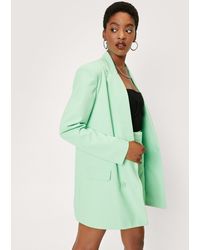 longline blazer suit