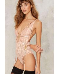 Nasty Gal Fraulein Kink Lolita Leather Playsuit - Multicolor