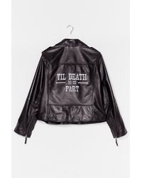Nasty Gal 'til Death Do Us Part Bridal Leather Jacket - Black