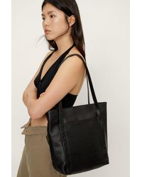 Nasty Gal Leather Structured Day Bag - Black