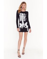 Nasty Gal Skeleton Bodycon Mini Dress Skeleton Bodycon Mini Dress - Black
