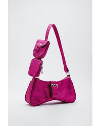Nasty Gal Sequin Buckle Multi Pocket Shoulder Bag - Multicolour