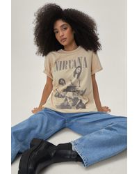 Nasty Gal Nirvana Portrait Graphic Tshirt - Multicolour