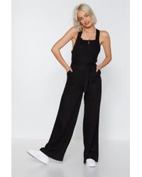 Nasty Gal "jump The Queue Wide-leg Jumpsuit" - Black