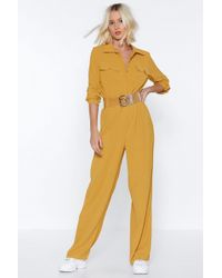 Nasty Gal "one Jump Ahead Relaxed Jumpsuit" - Yellow