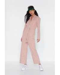Nasty Gal "zip Front Boilersuit" - Pink