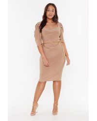Nasty Gal "rock Your Bodycon Plus High-waisted Skirt" - Natural